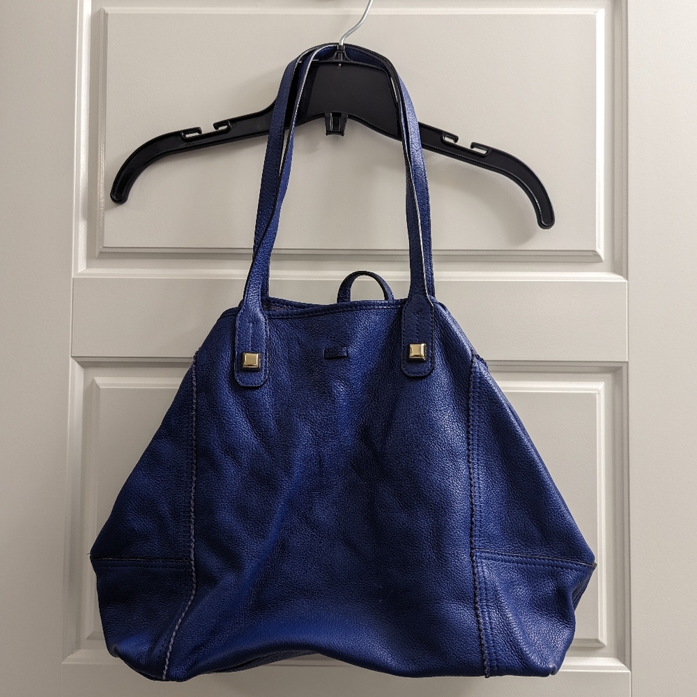 STELLA & DOT Cobalt Blue Paris Market Tote Bag